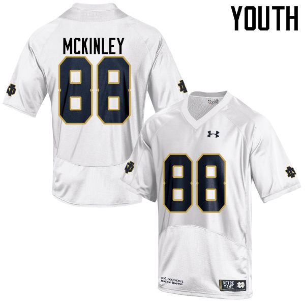 Youth #88 Javon McKinley Notre Dame Fighting Irish College Football Jerseys-White